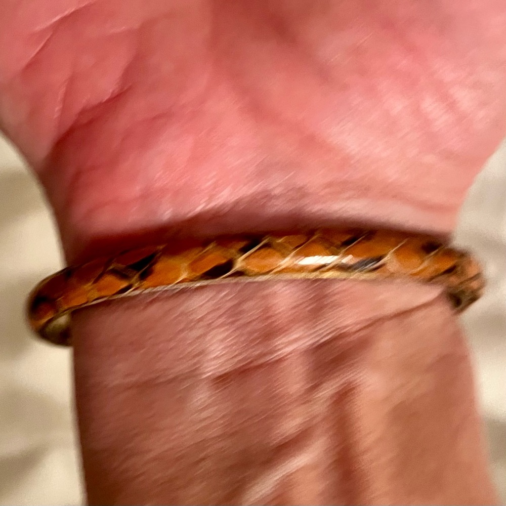 Vintage Gucci GG logo Snakeskin Bracelet - Picture 5 of 6